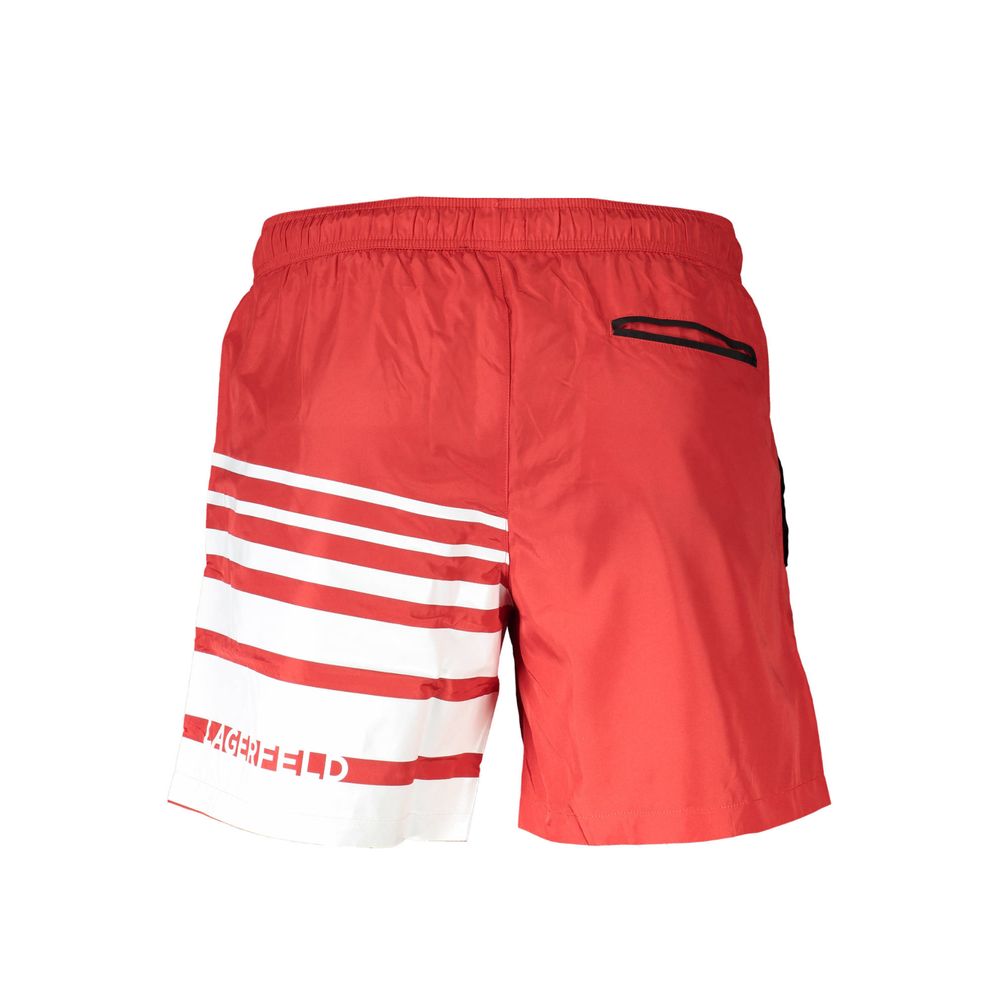 Rosso Poliestere Men's Swim Boxer - ventzia