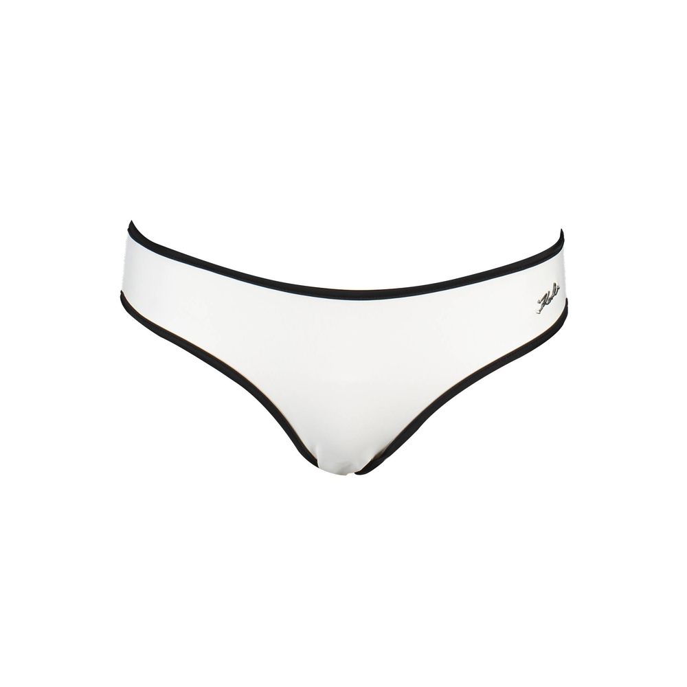 White Polyamide Women Swim Brief - ventzia