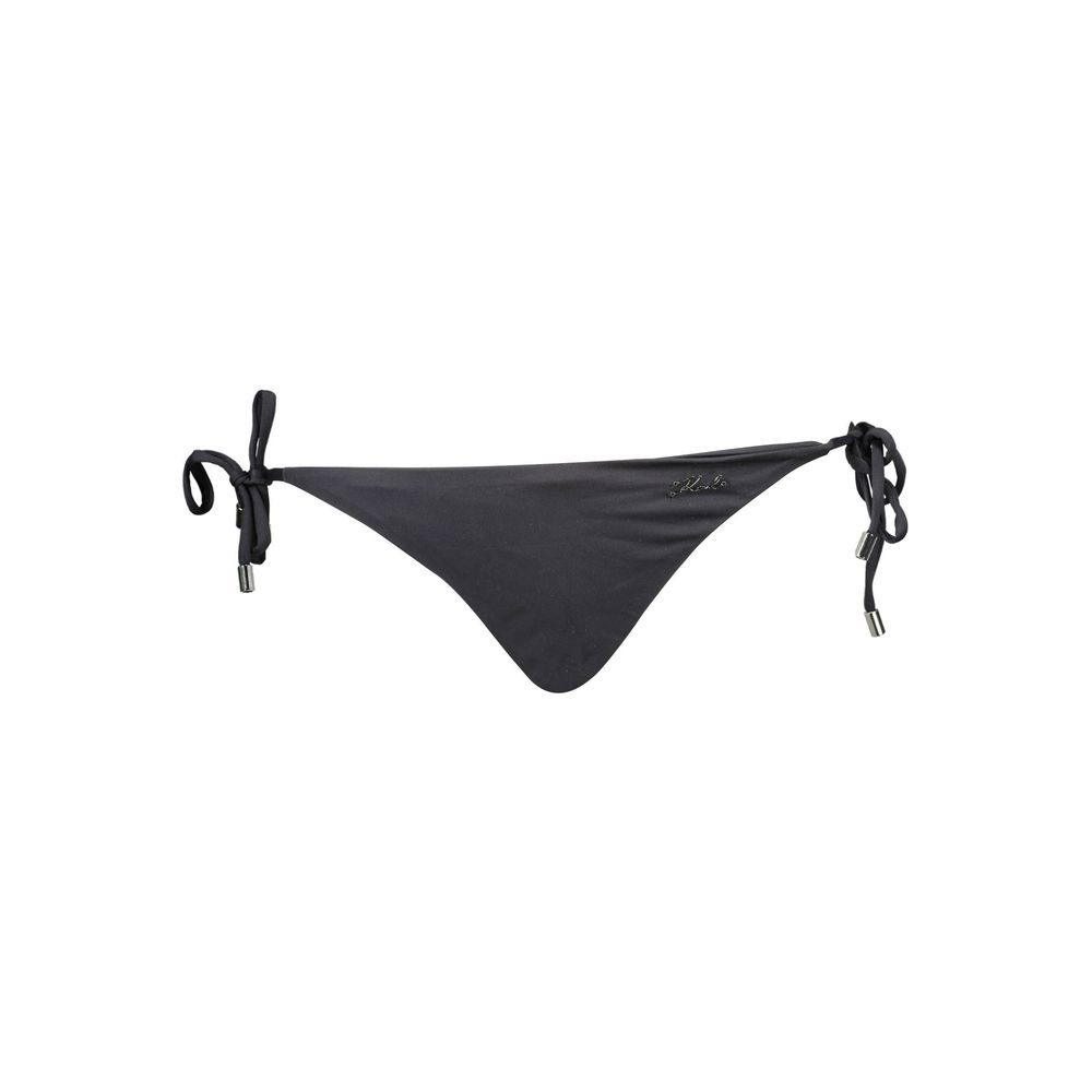 Black Polyamide Women Swim Briefs - ventzia