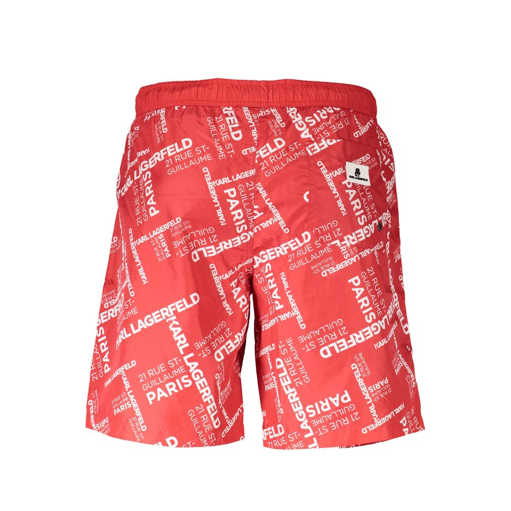 Red Polyester Men Swimwear - ventzia
