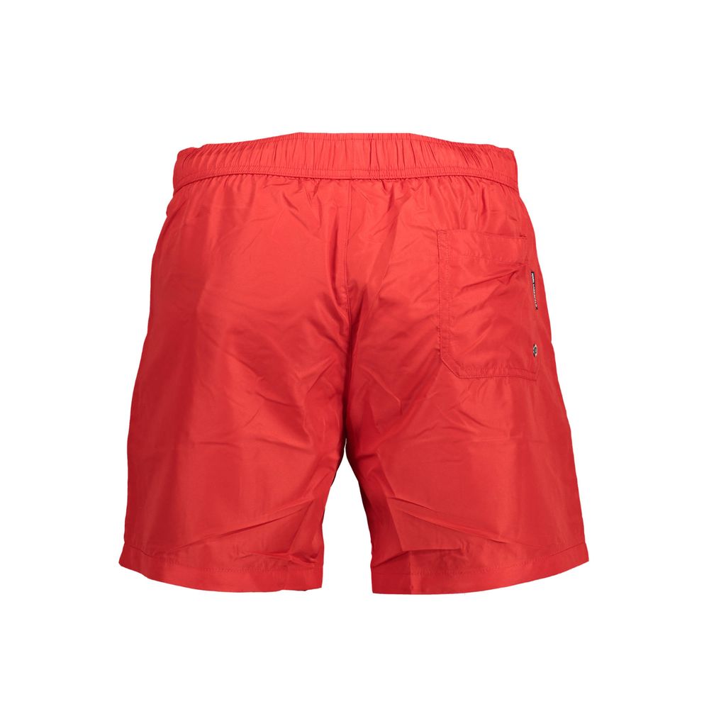 Rosso Polyester Men's Swim Boxer - ventzia