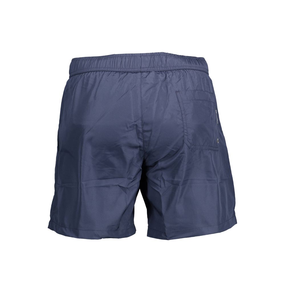 Blu Polyester Men's Swim Boxer - ventzia