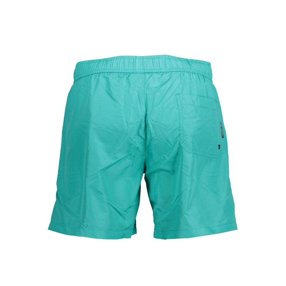 Verde Polyester Men's Swim Boxer - ventzia