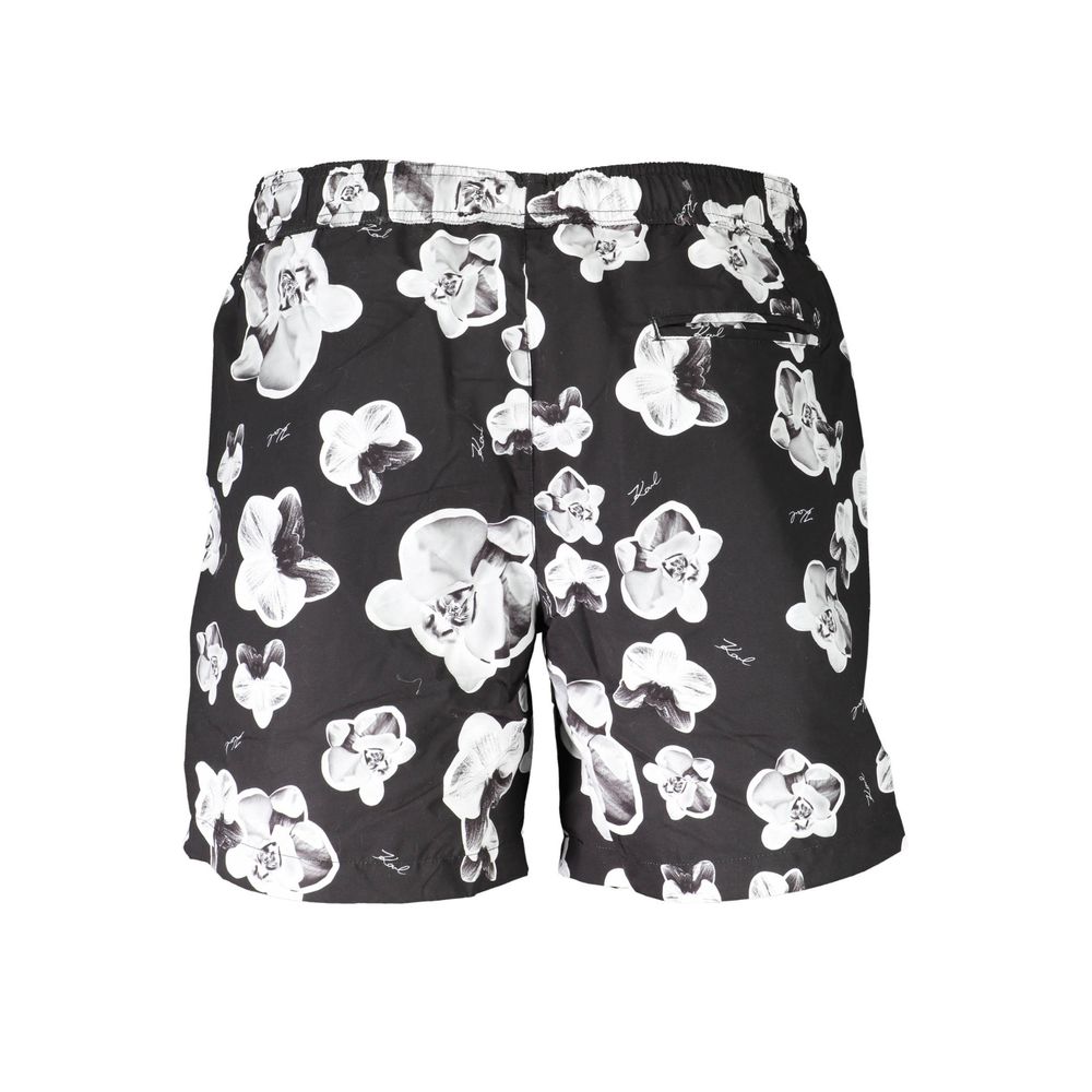 Nero Polyester Men's Swim Boxer