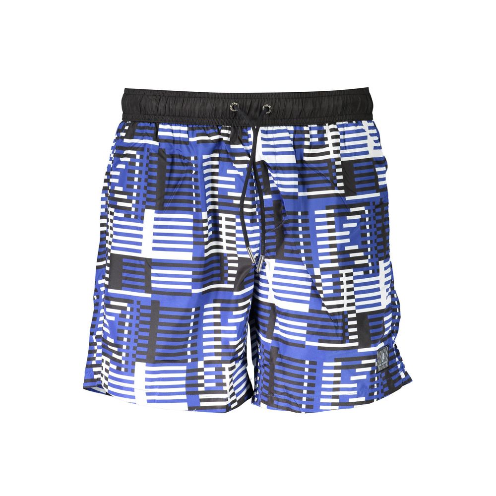 Blu Polyester Men Swim Boxer - ventzia