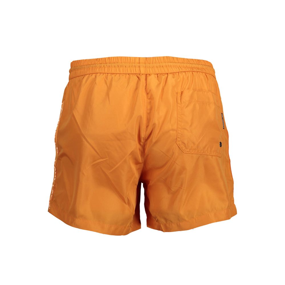 Arancione Polyester Men Swim Boxer - ventzia
