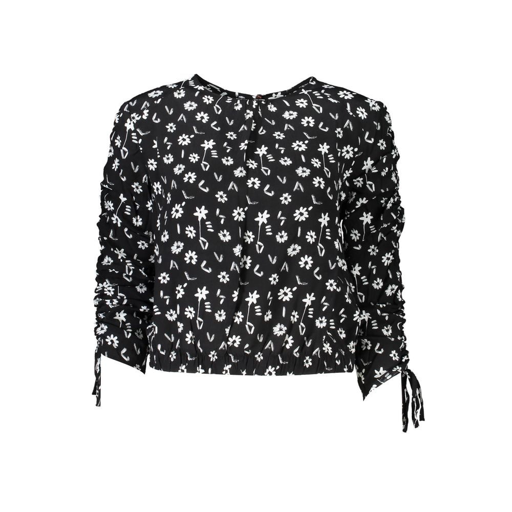 Black Viscose Women Blouse - ventzia