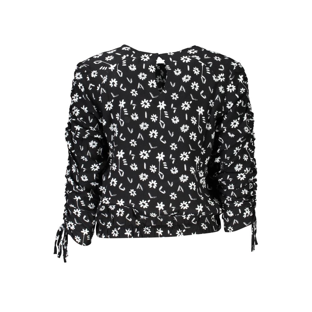 Black Viscose Women Blouse - ventzia