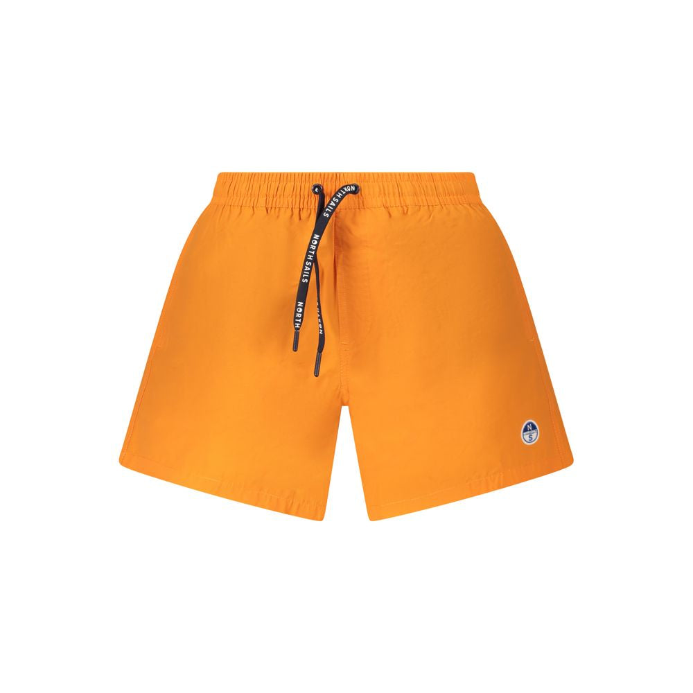 Arancione Nylon Men's Swim Boxer - ventzia