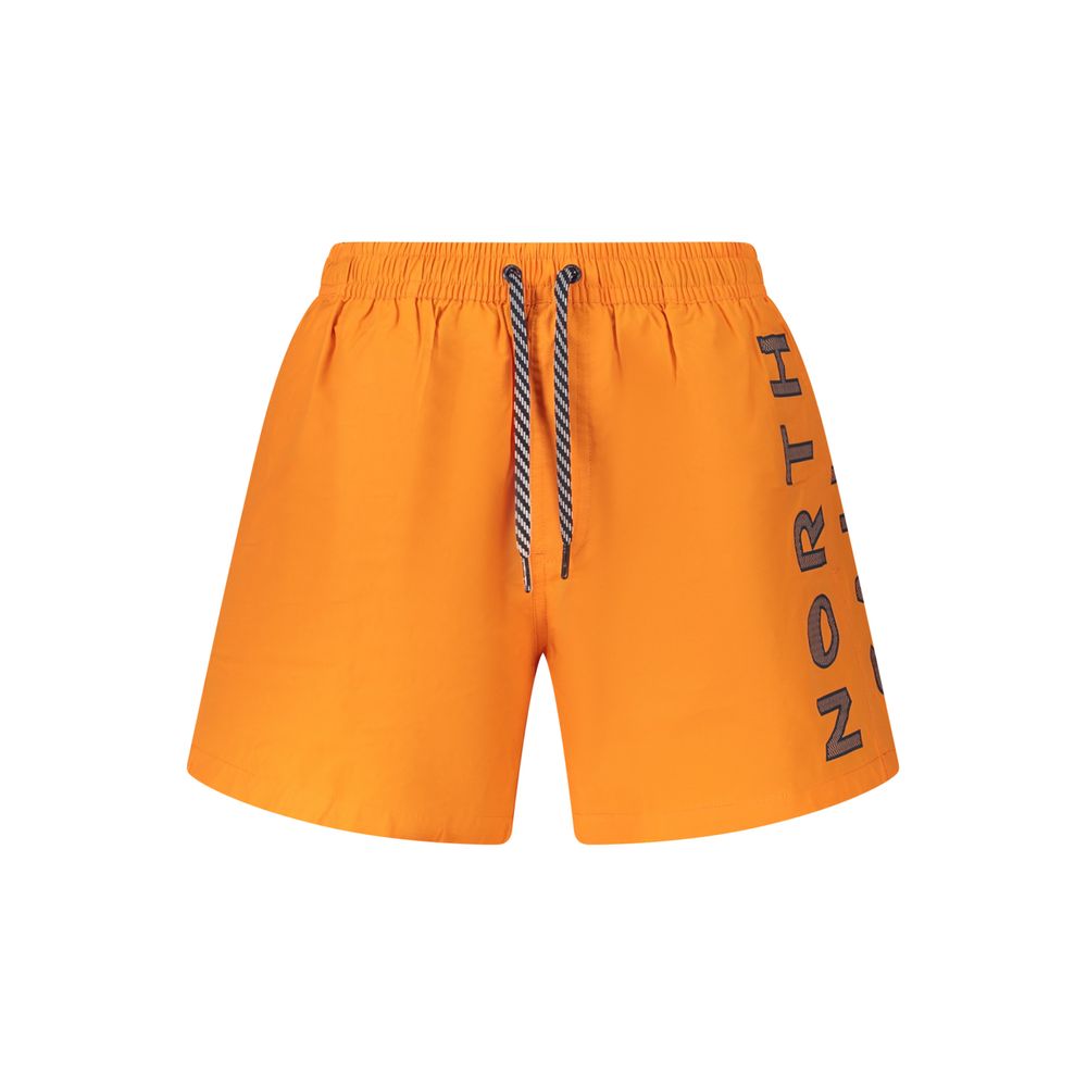 Arancione Nylon Mens Swim Trunk - ventzia