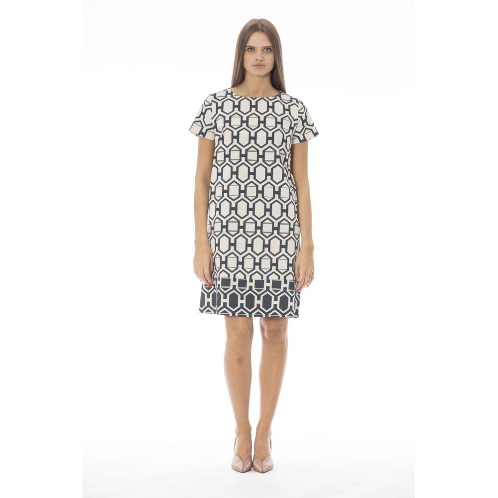 White Cotton Women Dress - ventzia