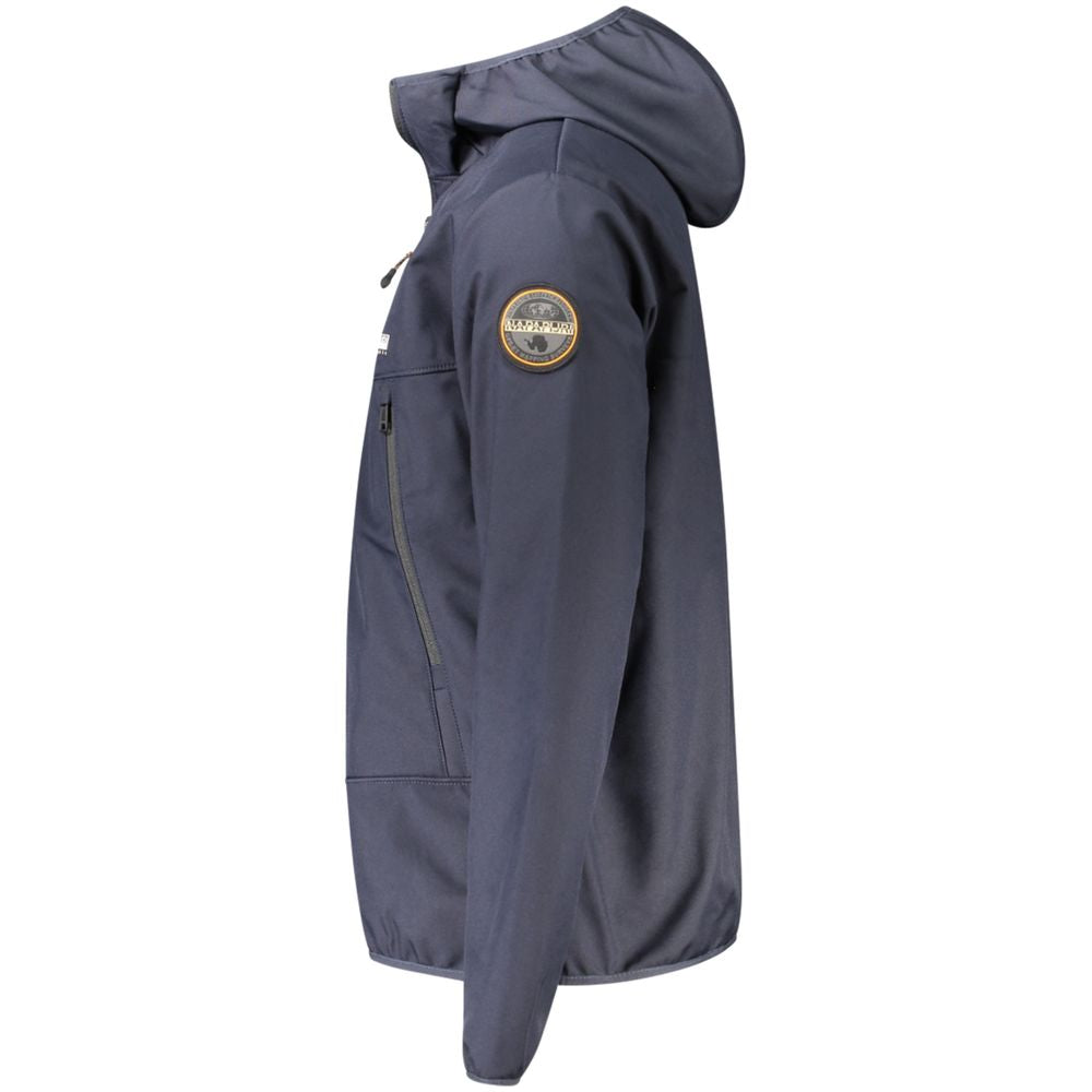 Blu Polyester Men's Jacket - ventzia