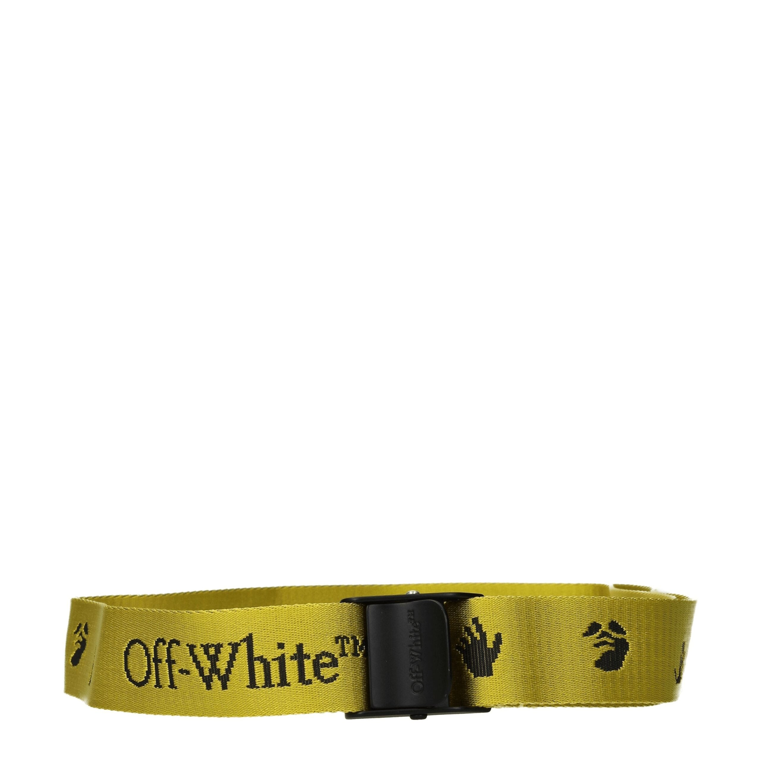 Yellow Fabric Regular Belt - ventzia