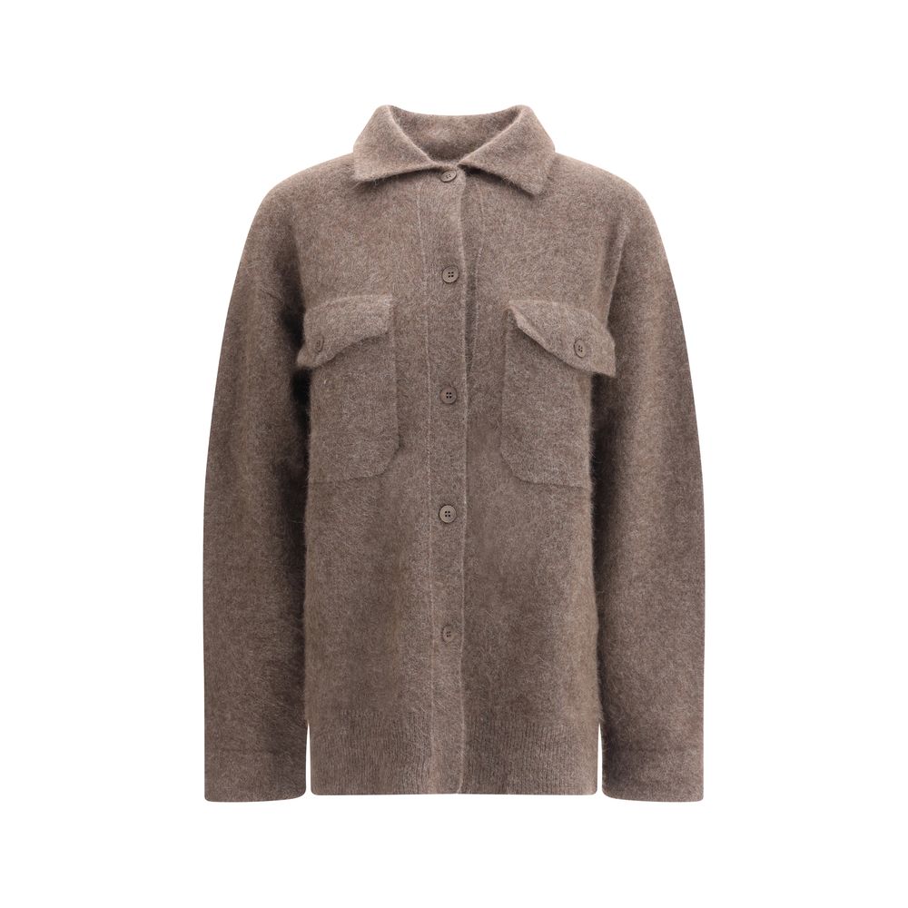 Brown Raccoon Fur Cardigan - ventzia