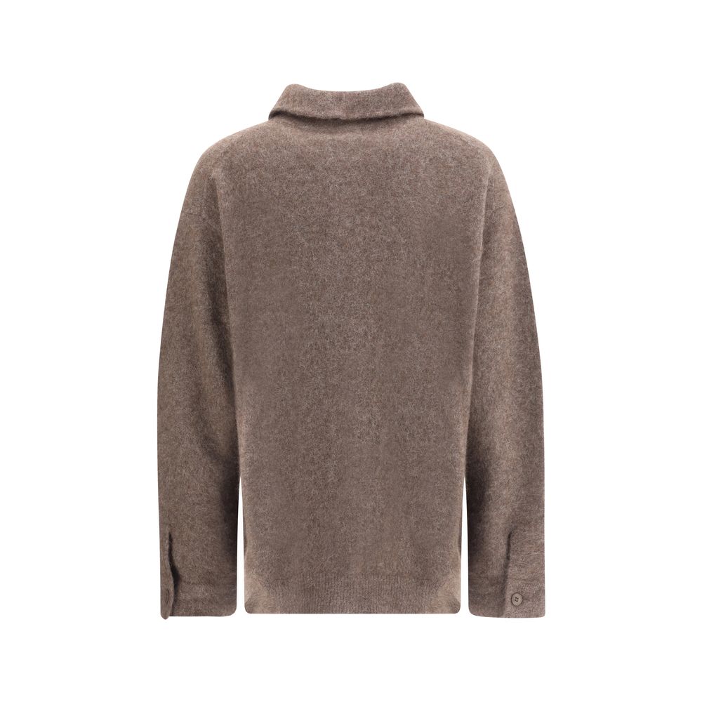 Brown Raccoon Fur Cardigan - ventzia