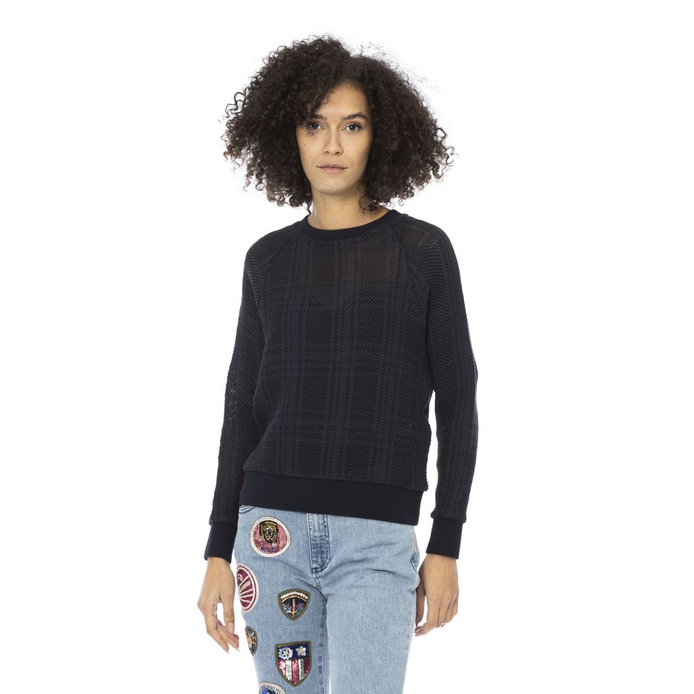 Blue Cotton Women Shirt - ventzia