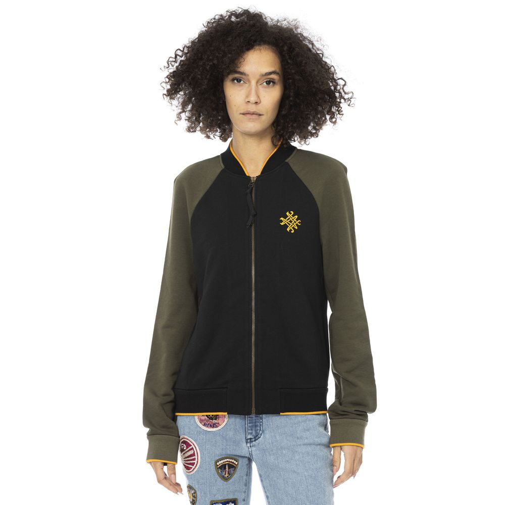 Black Cotton Women Sweater - ventzia