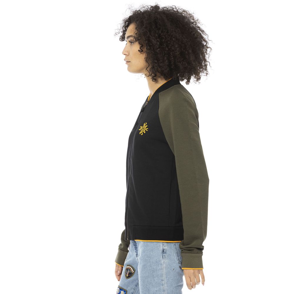 Black Cotton Women Sweater - ventzia