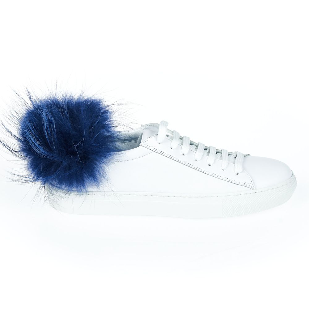 White Leather Women Sneaker - ventzia
