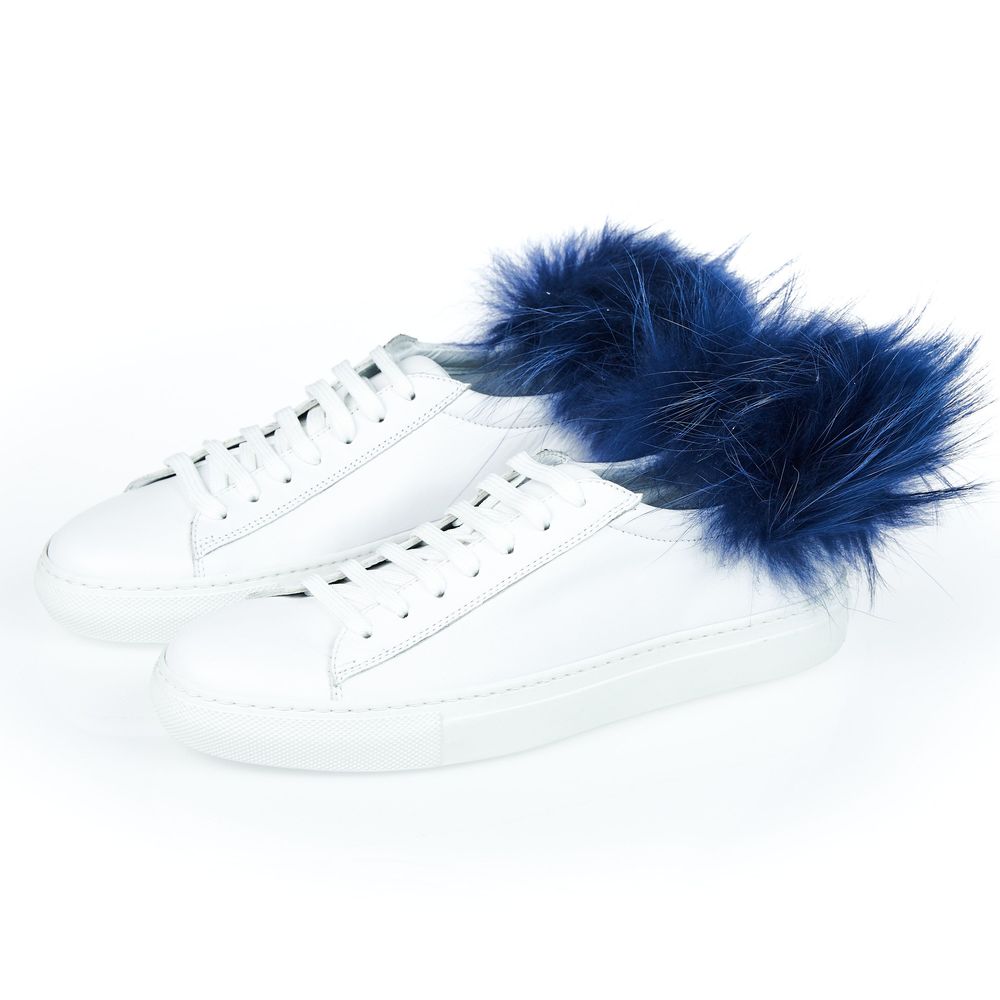 White Leather Women Sneaker - ventzia
