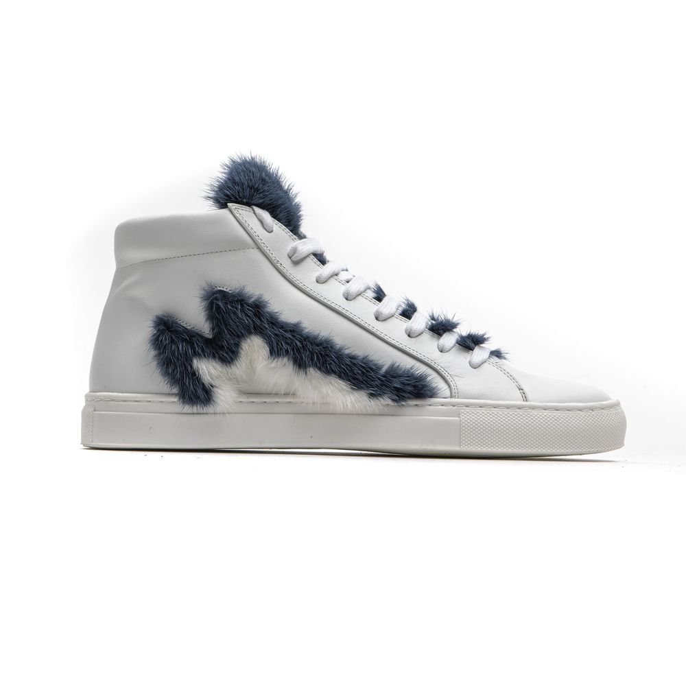 White Leather Women Sneaker - ventzia