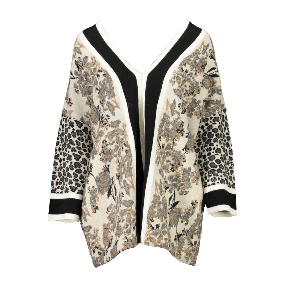Beige Acrylic Women Sweater - ventzia