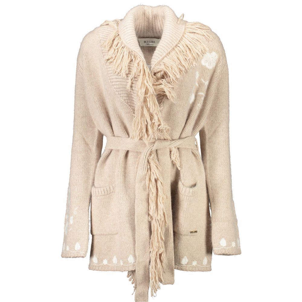 Beige Polyamide Women Cardigan - ventzia