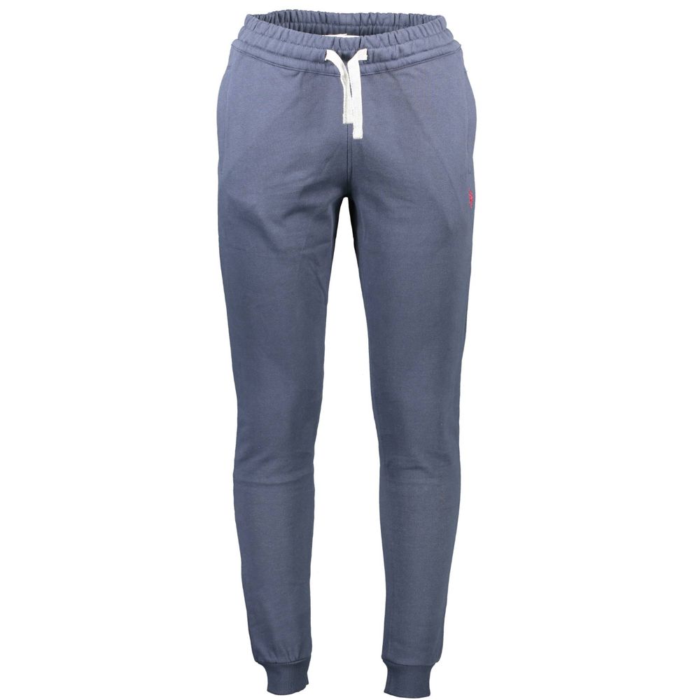 Blu Cotton Men Sport Trouser - ventzia