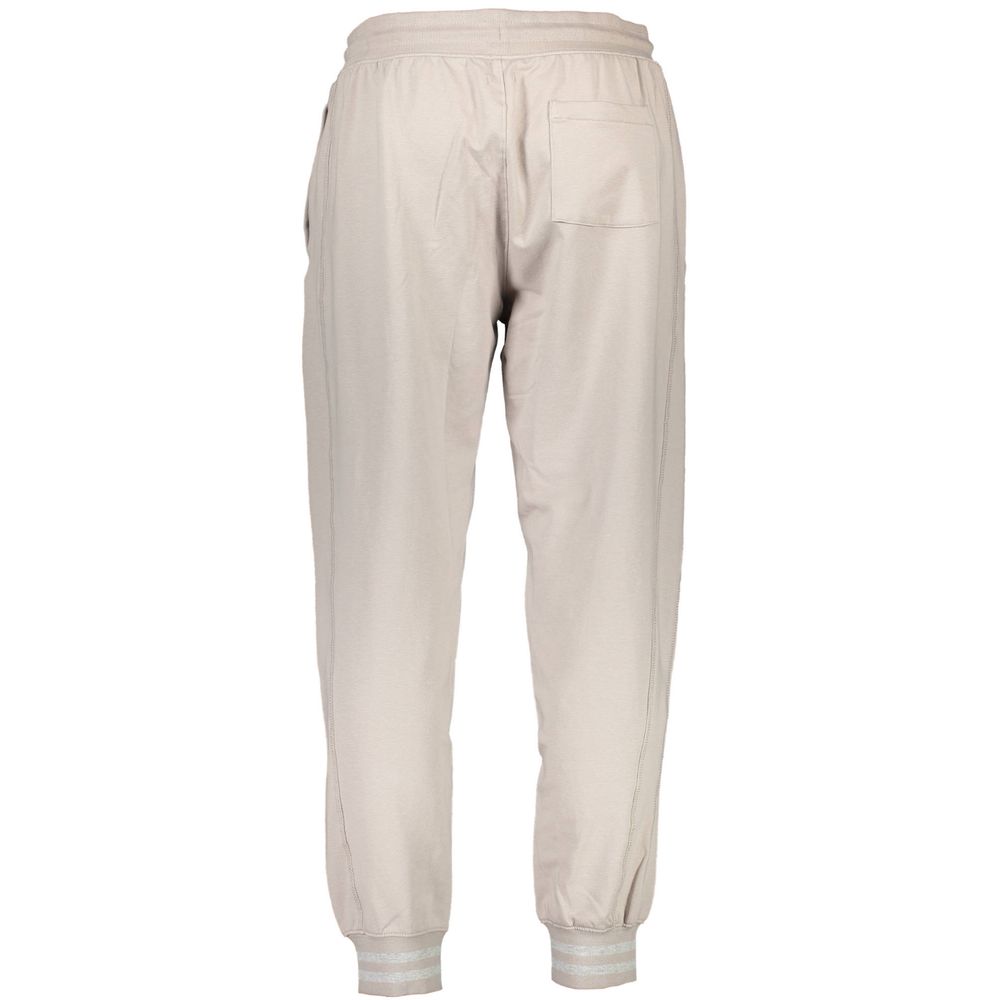 Beige Cotton Men's Trackpants - ventzia