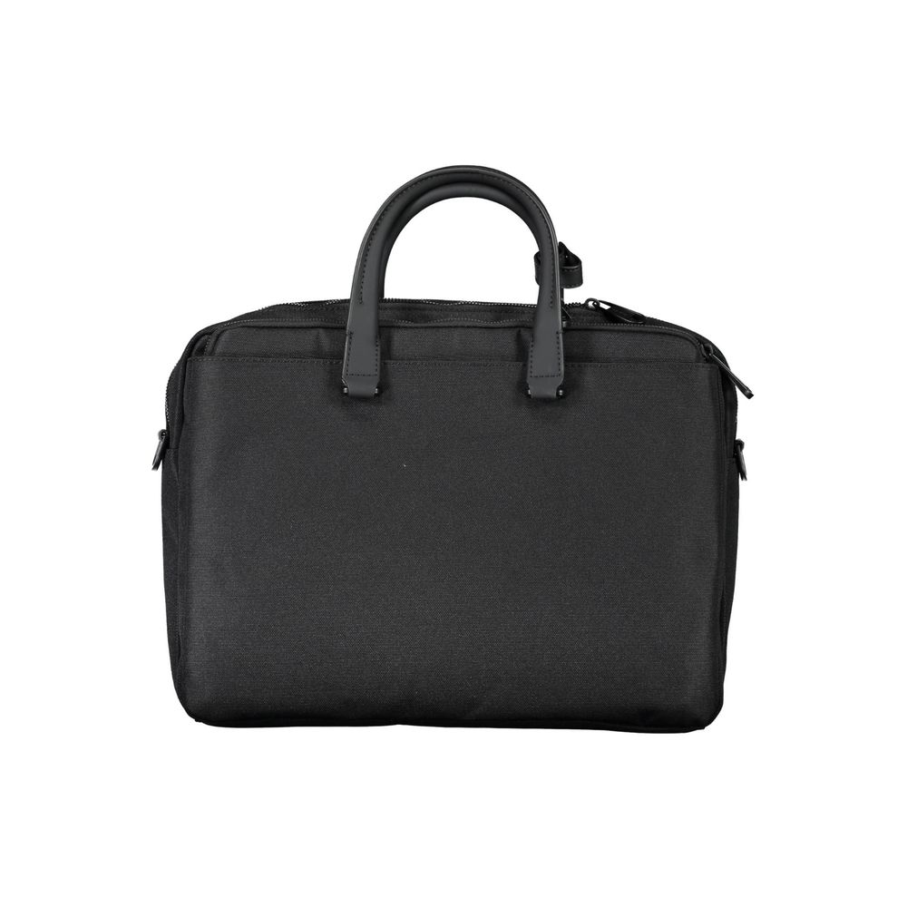 Nero Polyester Men's Briefcase - ventzia