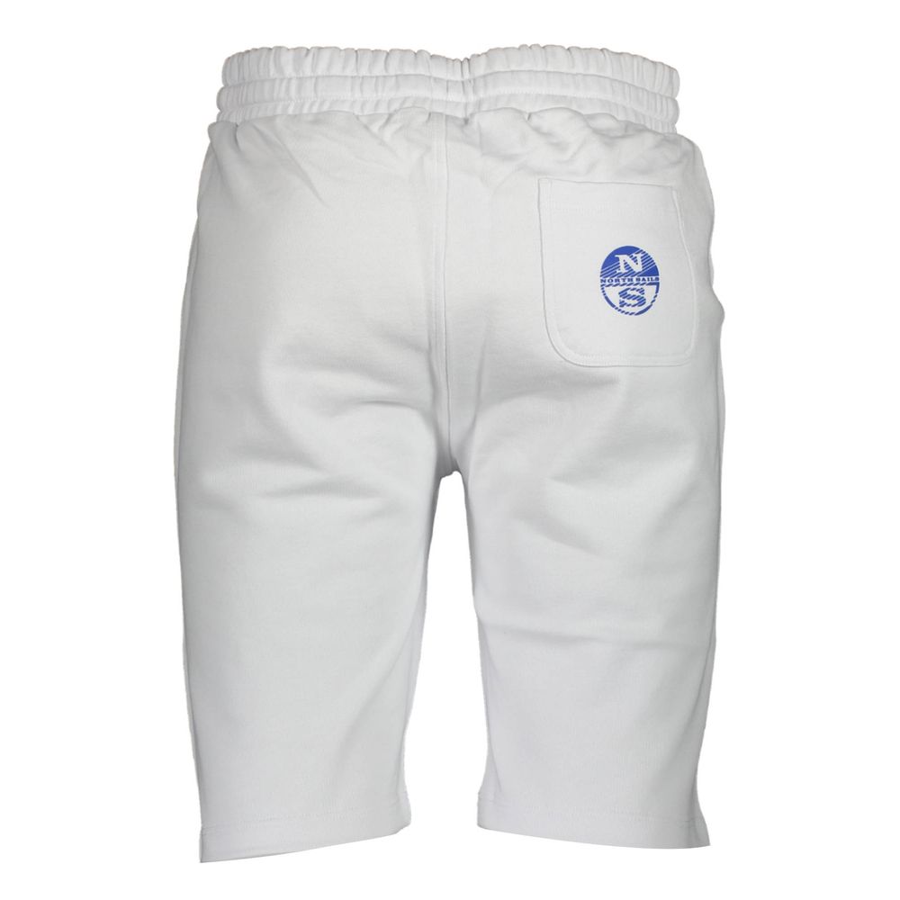 White Cotton Men's Sweatpants - ventzia