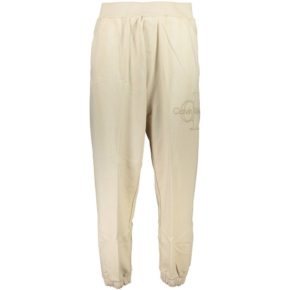Beige Cotton Men's Sweatpant - ventzia