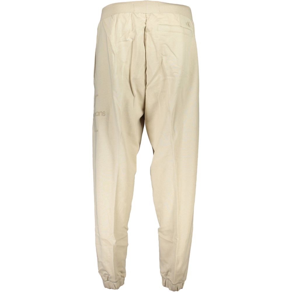 Beige Cotton Men's Sweatpant - ventzia