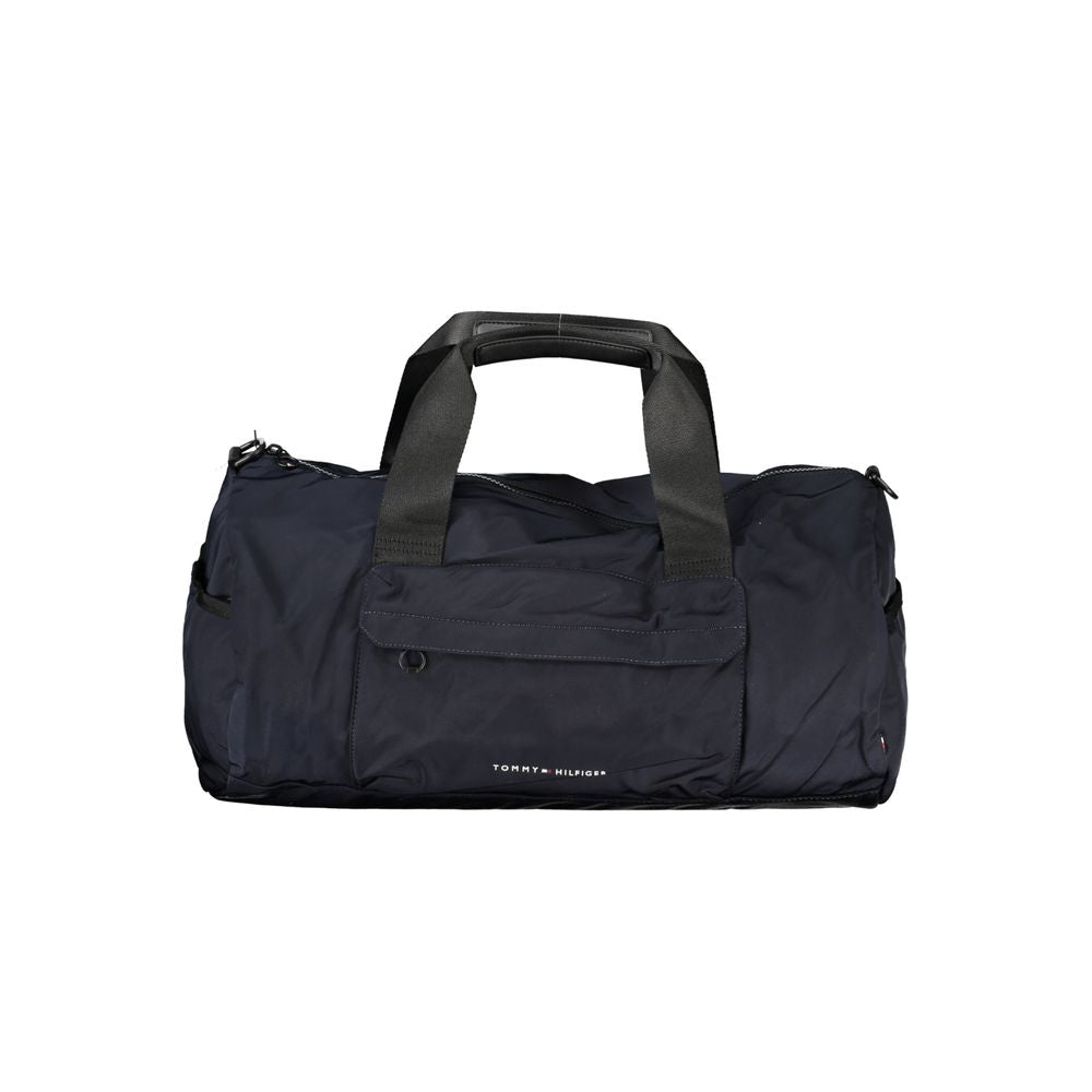 Blue Polyester Men's Bag with Adjustable Shoulder Strap - ventzia