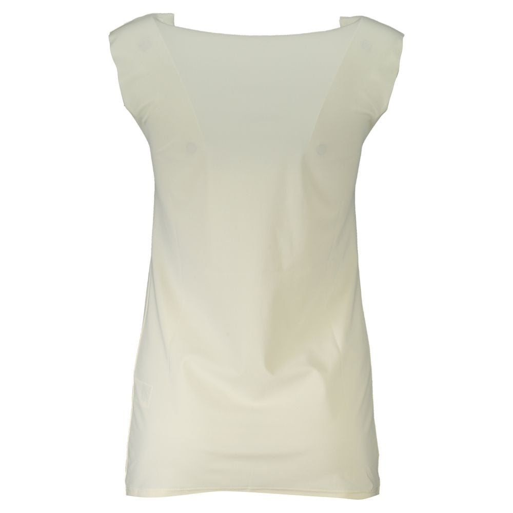 White Elastane Tank Top - ventzia