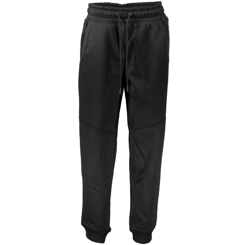 Black Polyester Women's Jogger Pants - ventzia
