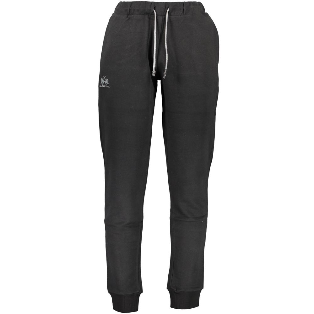 Black Cotton Men's Sweatpants - ventzia