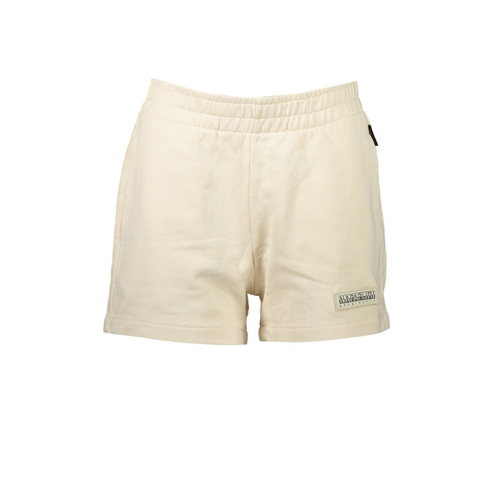 Beige Cotton Women Jogger Pant - ventzia