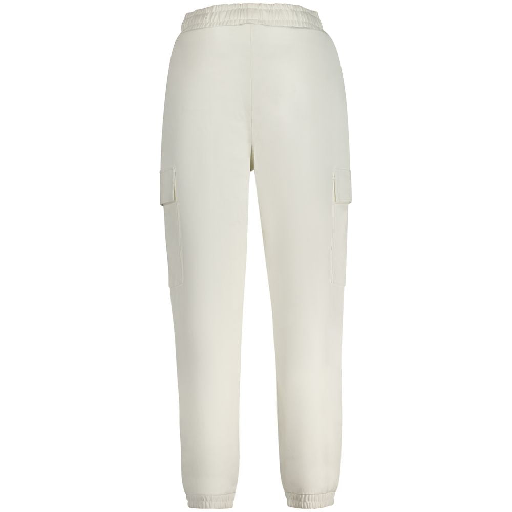 White Cotton Women Sweatpant - ventzia