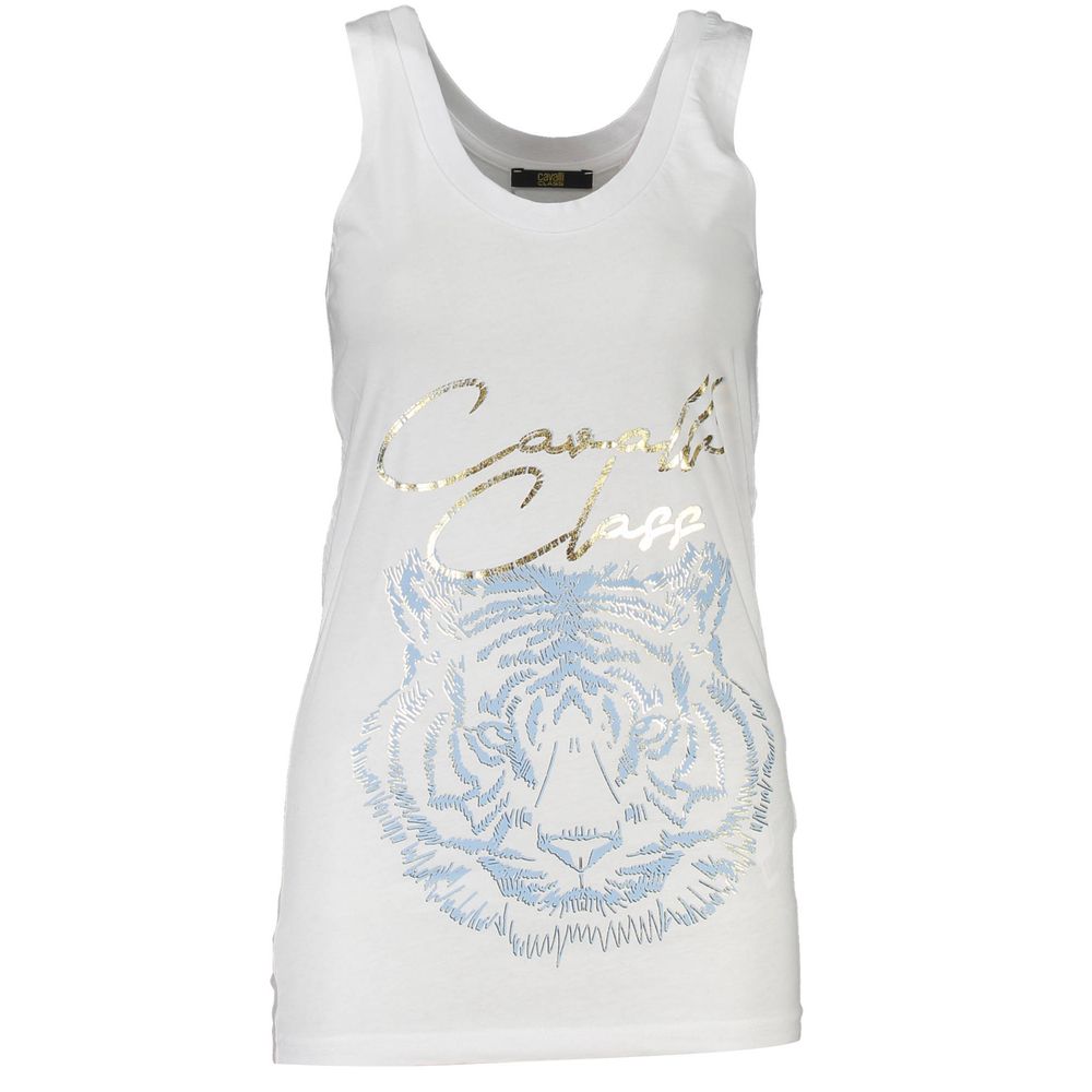 White Cotton Women Tank Top - ventzia