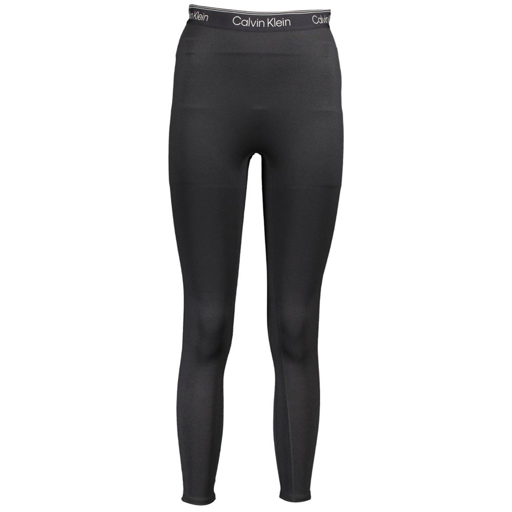 Black Polyester Women Legging - ventzia