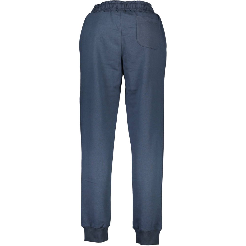 Blue Cotton Men Sweatpants - ventzia