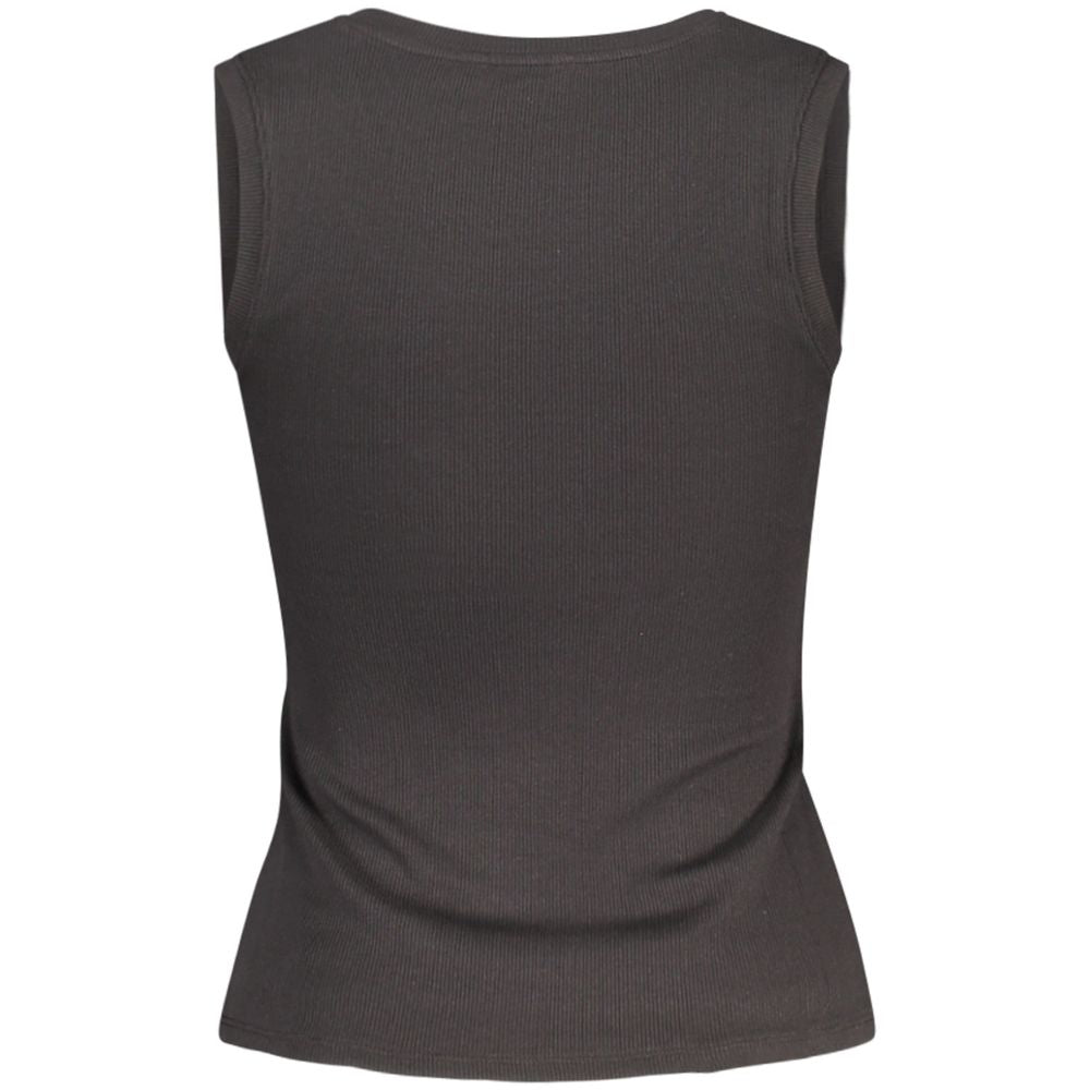Black Cotton Women Tank Top - ventzia