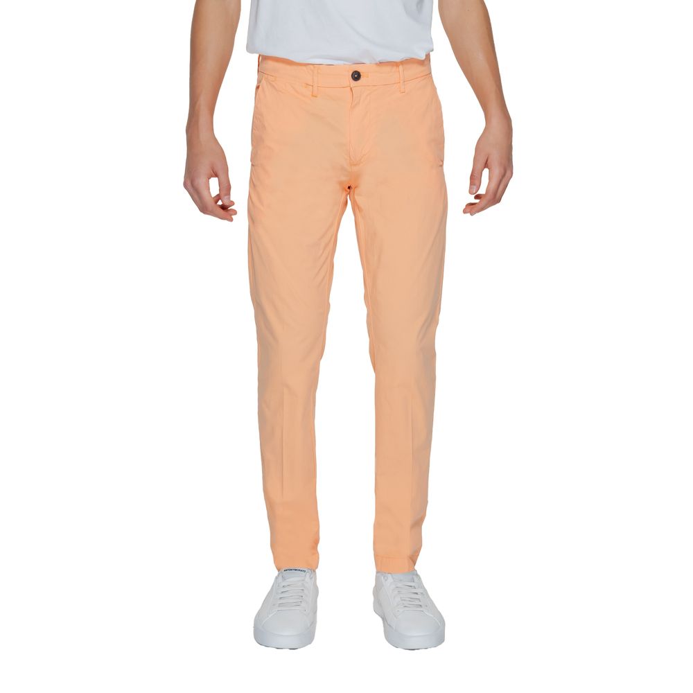 Orange Cotton Chino Pants - ventzia