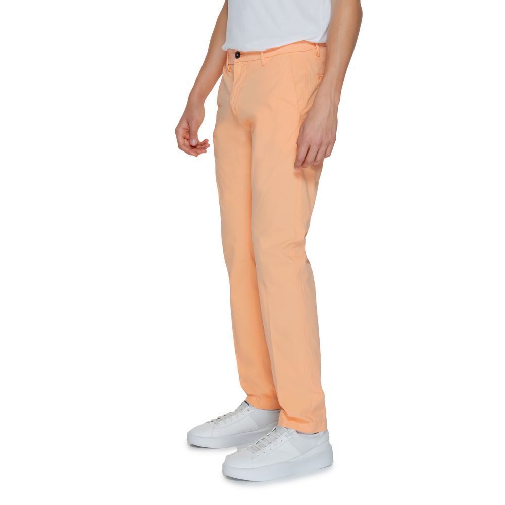 Orange Cotton Chino Pants - ventzia