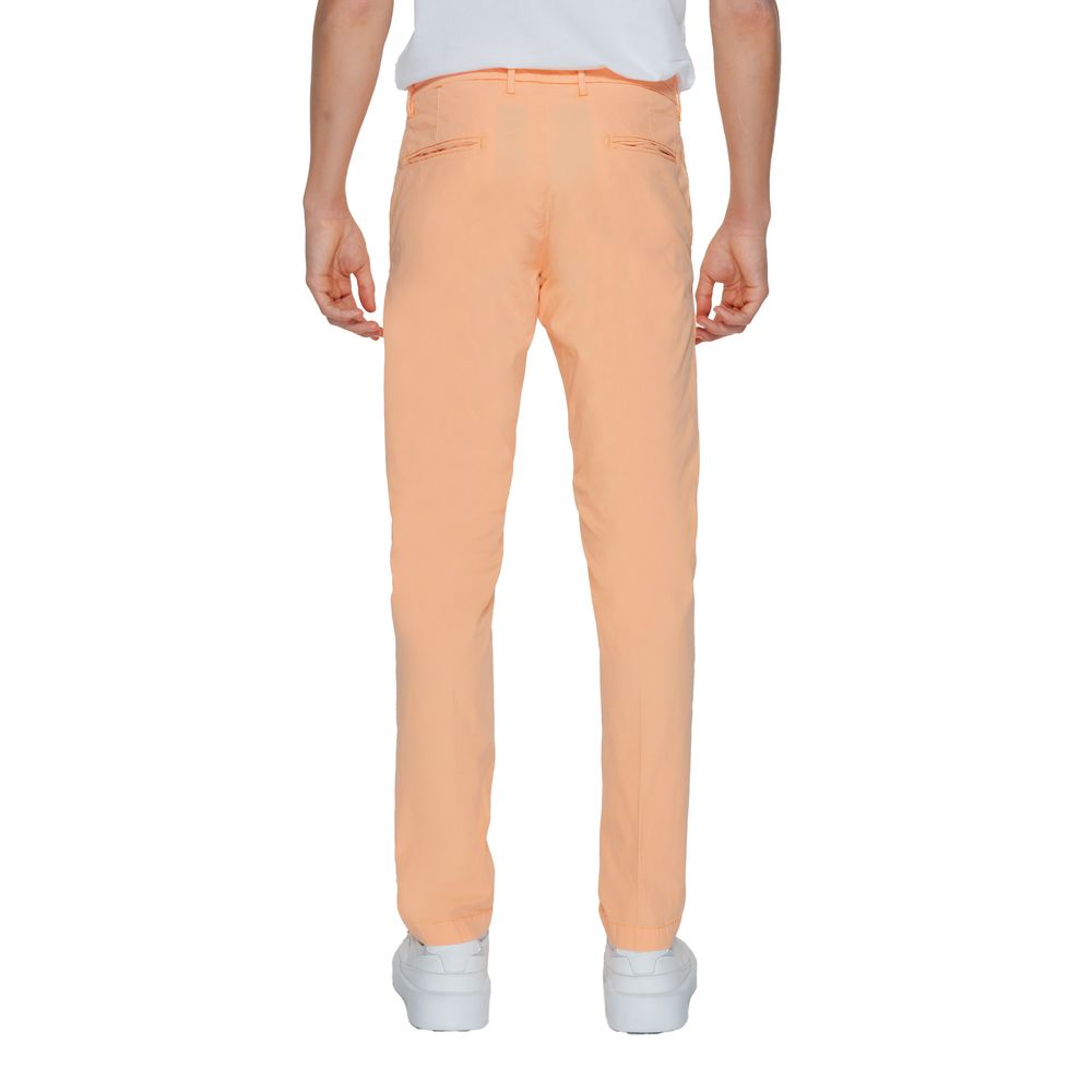 Orange Cotton Chino Pants - ventzia