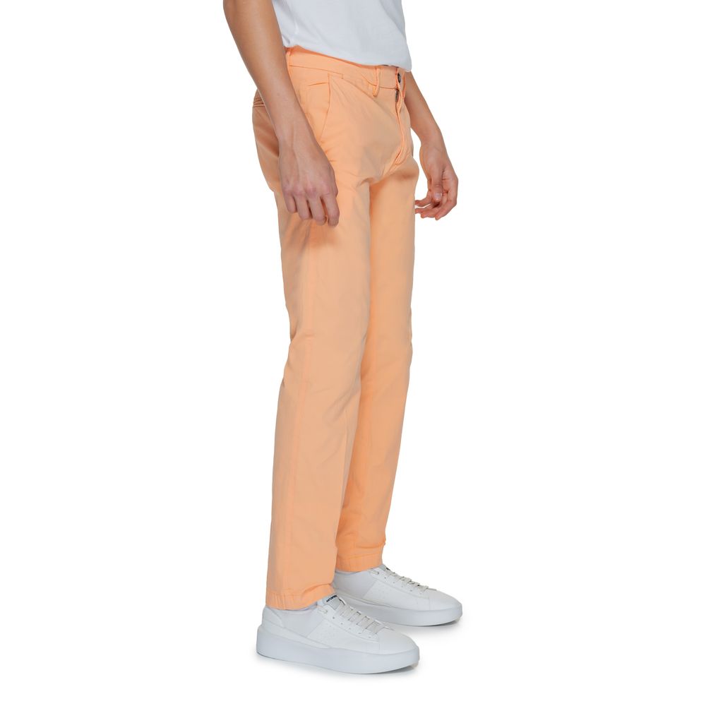 Orange Cotton Chino Pants - ventzia