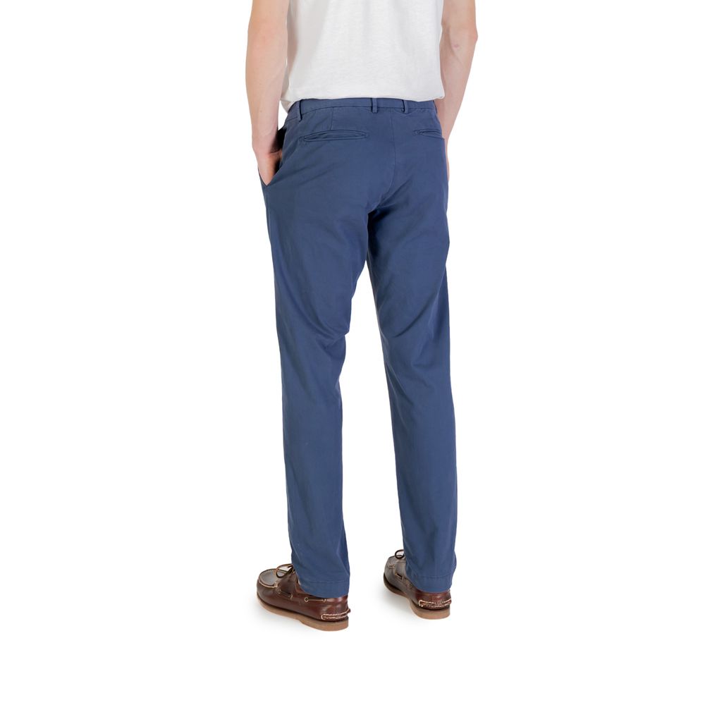 Blue Cotton Skinny Pants - ventzia