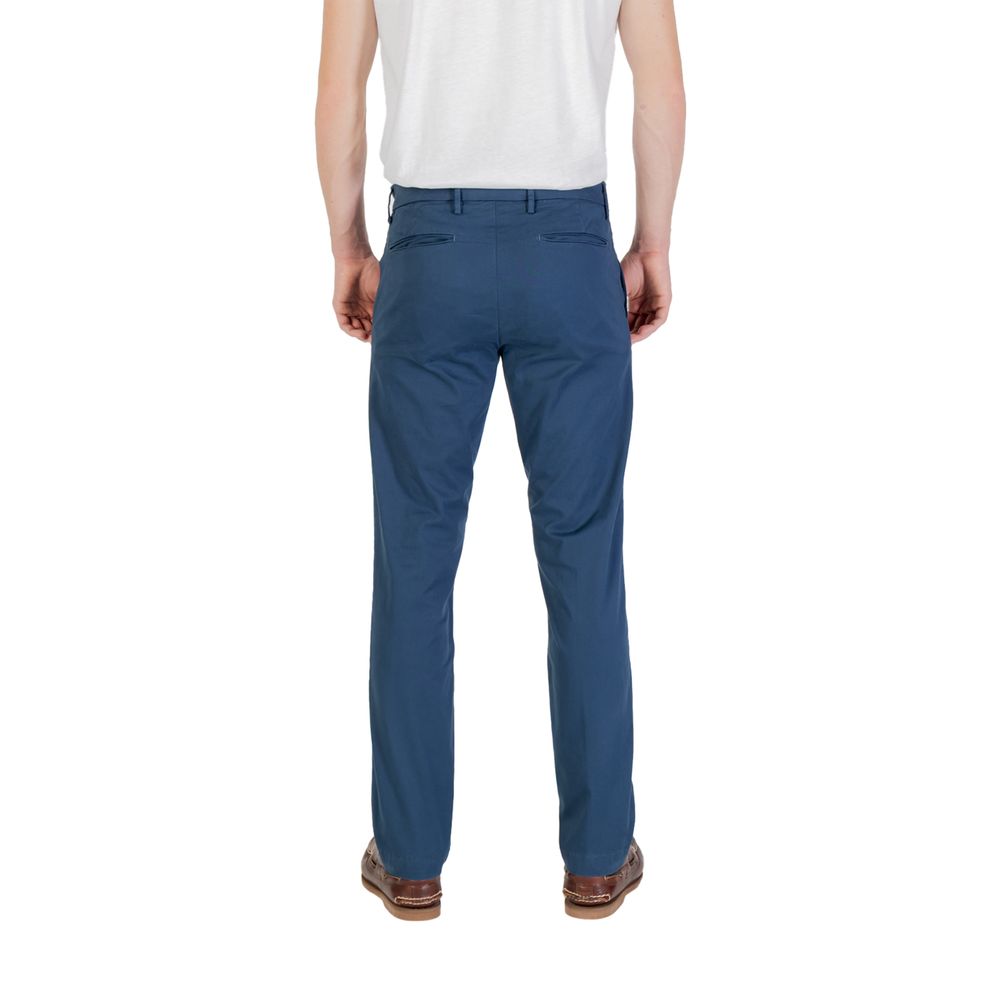Blue Cotton Skinny Pants - ventzia