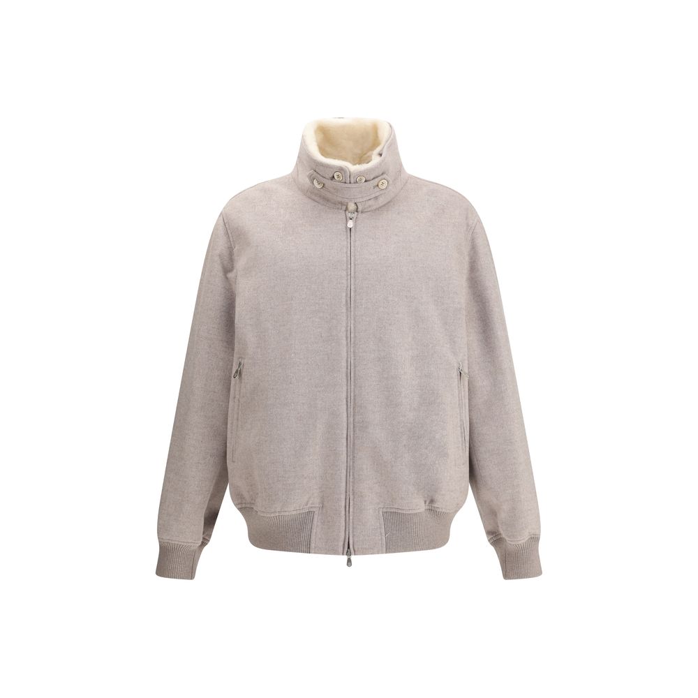 Beige Cashmere Bomber - ventzia